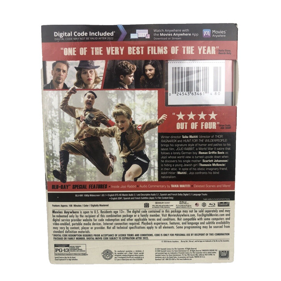 Jojo Rabbit Blu-ray + Digital Code Multi-Screen Edition Adolf Hitler Comedy NEW - Picture 2 of 7
